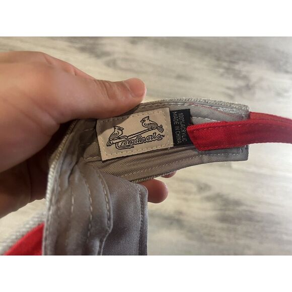ST. LOUIS CARDINALS Adult Visor Cap Hat Sun Shield Adjustable Gray CARDS Game - Picture 6 of 6